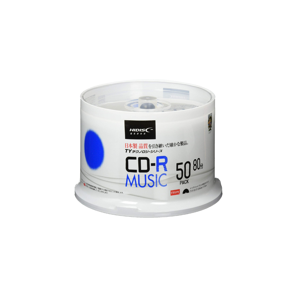 TYテクノロジーシリーズ】HIDISC CD-R 音楽用 32倍速 80分 ホワイト