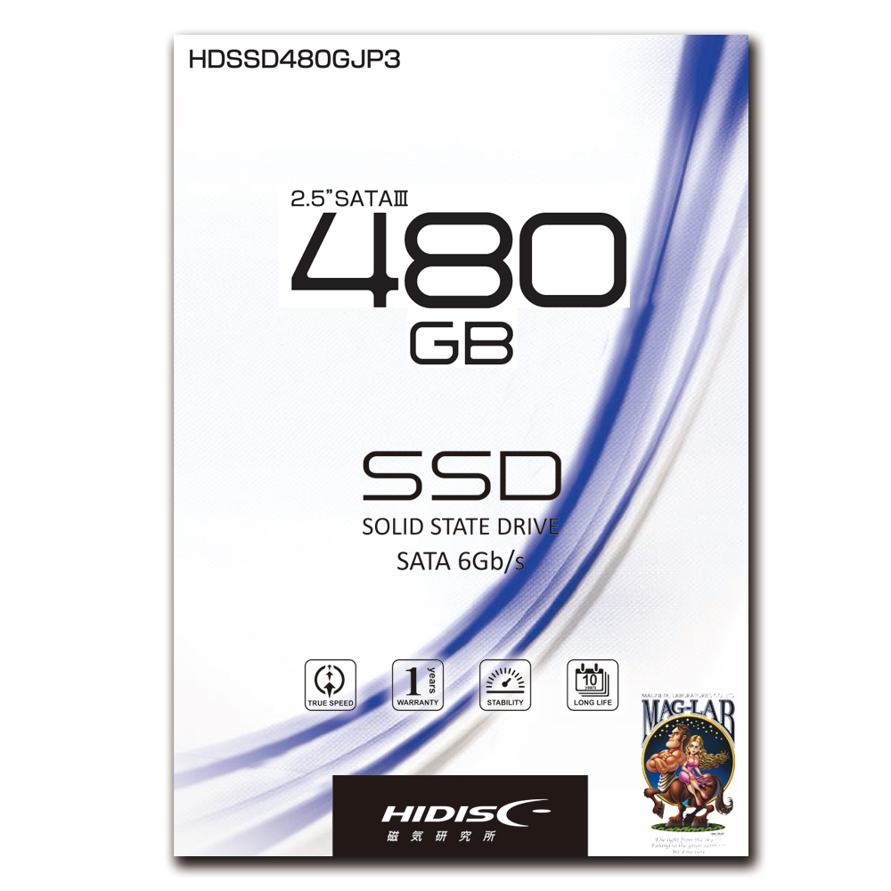 新品 HDSSD480GJP3 HIDISC HIDIAC （東芝 TLC）550MBs書き込み速度